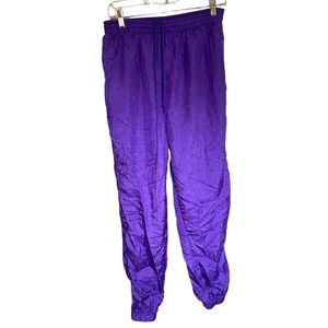 Super high waisted vintage grandma windbreaker pants